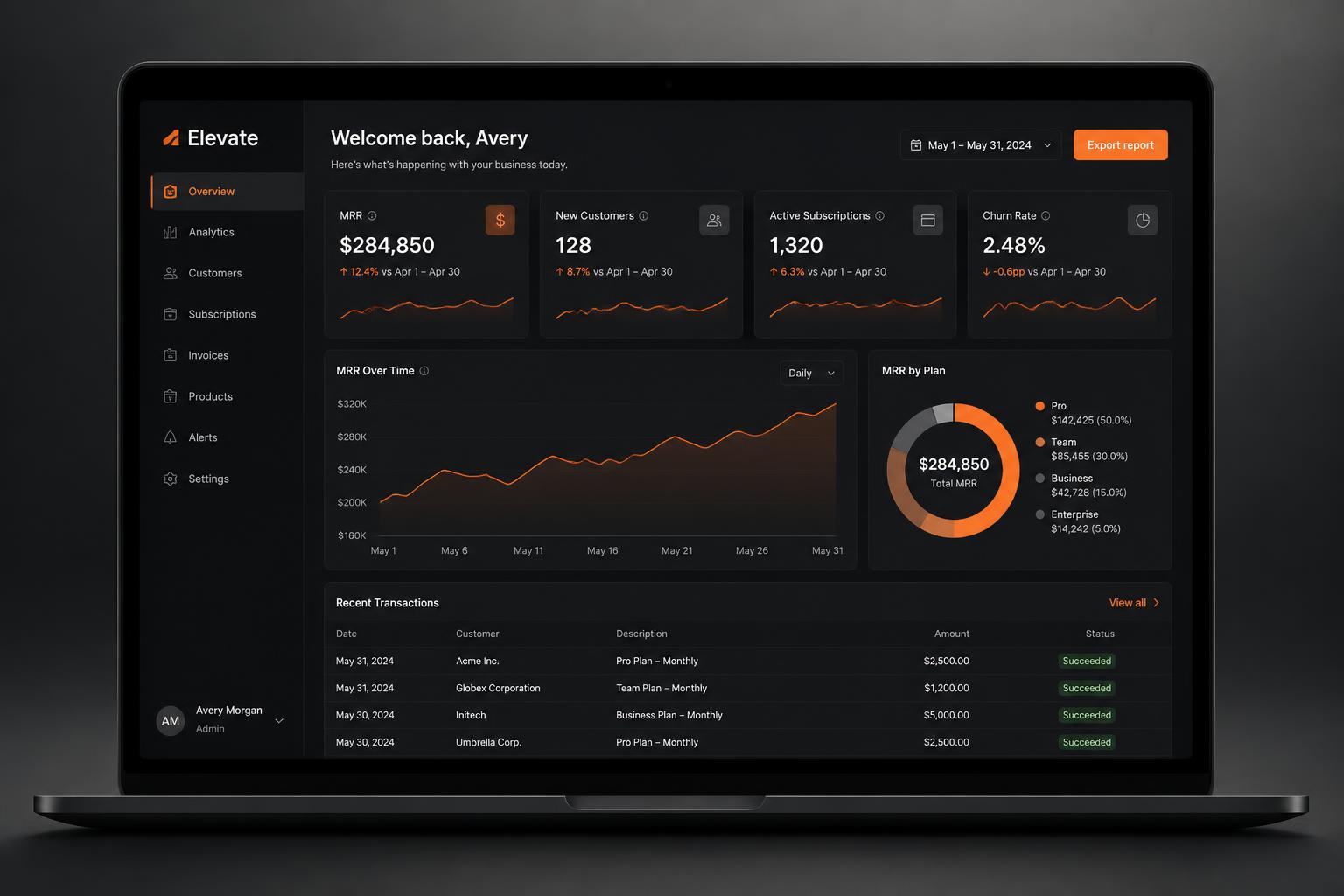 Preview of a custom-built cold-email outbound platform console